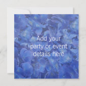 Blauwe Hortensia Feest Kaart (Achterkant)