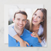 Blauwe Hortensia Foto Bruiloft Save The Date (Achterkant)