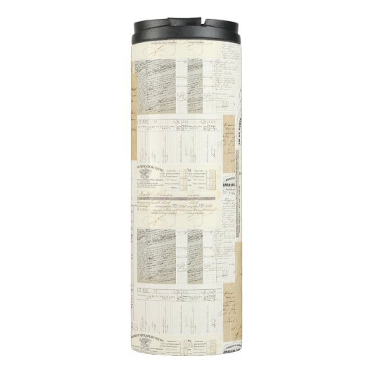  Blauwe Hortensia Franse Ephemera Thermal Thermosbeker (Achterkant)