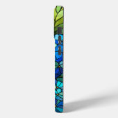 Blauwe Hortensia Glas-in-Lood Ontwerp Case-Mate iPhone Case (Achterkant / Links)