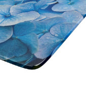 Blauwe Hortensia Glas snijplank (Hoek)