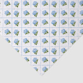 Blauwe Hortensia Grandmillennial Blauw en Wit Tissuepapier (Detail)