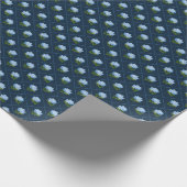 Blauwe hortensia grandmillennial cadeaupapier (Hoek)