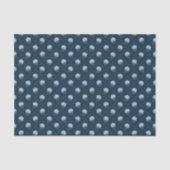 Blauwe Hortensia Grandmillennial Navy Tissuepapier (Voorkant)