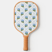 Blauwe hortensia grandmillennial pickleball paddle (Achterkant)