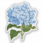 Blauwe hortensia grandmillennial sticker (Voorkant)