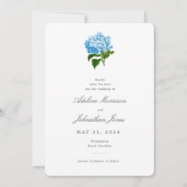 Blauwe Hortensia Grandmillennial Traditioneel Kaart