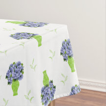 Blauwe Hortensia Groene Vaas Kustpatroon