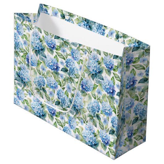 Blauwe Hortensia Groot Cadeauzakje (Voorkant Gekanteld)
