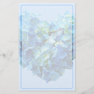 Blauwe Hortensia Hart Briefpapier