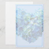 Blauwe Hortensia Hart Briefpapier (Voorkant / Achterkant)