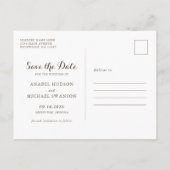 Blauwe Hortensia Houten Slingerlichten Save the Da Aankondigingskaart (Achterkant)