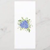 Blauwe Hortensia Huwelijk Menu (Achterkant)