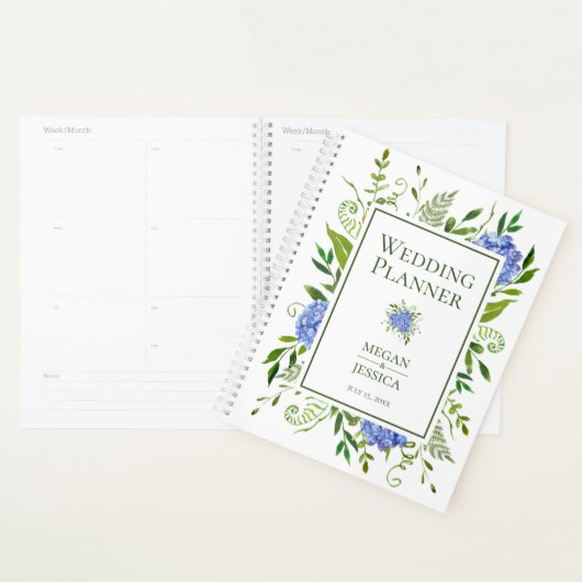 Blauwe Hortensia Huwelijk Planner (Display)