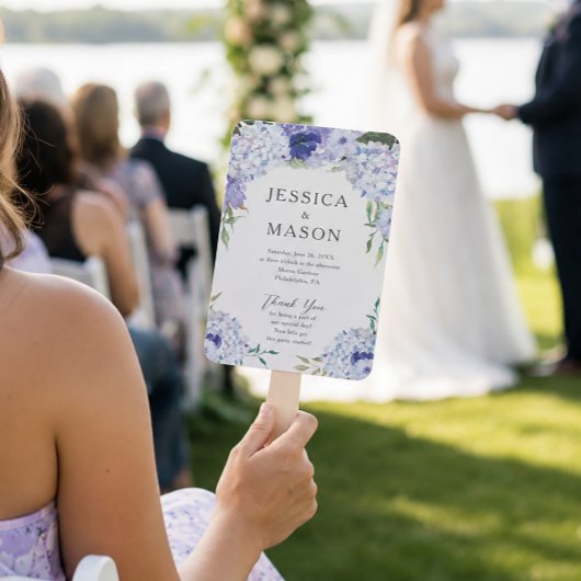 Blauwe Hortensia Huwelijks Waier Programma Handwaaier
