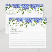 Blauwe Hortensia Huwelijksrecept (Voorkant / Achterkant)