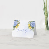 Blauwe Hortensia Iets Blauw Dank U Bedankkaart (Voorkant)