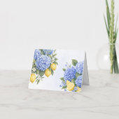 Blauwe Hortensia Iets Blauw Dank U Bedankkaart (Achterkant)