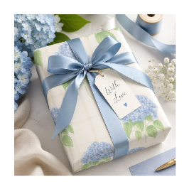 Blauwe Hortensia Inpakpapier Elegante Bloemencadea