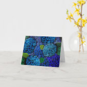 Blauwe Hortensia Kaart (Gele Bloem)