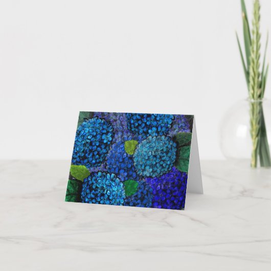 Blauwe Hortensia Kaart (Voorkant)