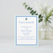 Blauwe Hortensia Kaart (Staand voorkant)