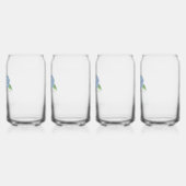 Blauwe Hortensia Klassieke Kust Bruidsdouche Blikvorm Glas (Links)