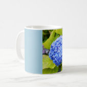 Blauwe hortensia koffiemok (Voorkant links)