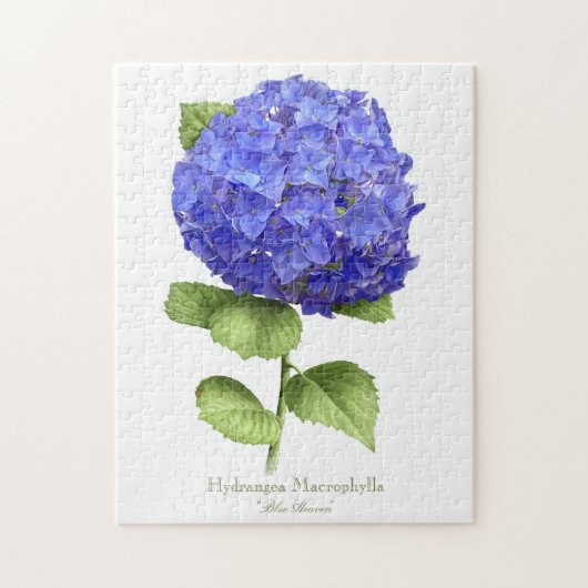 Blauwe Hortensia Legpuzzel (Verticaal)