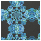 Blauwe Hortensia - mandala Stof (Close Up)