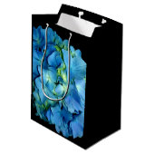 Blauwe Hortensia Medium Cadeauzakje (Achterkant Gekanteld)