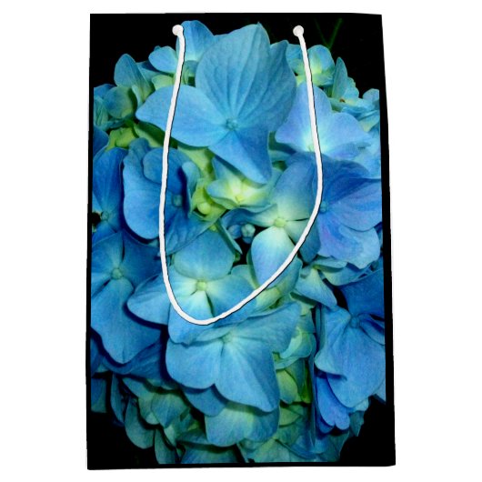 Blauwe Hortensia Medium Cadeauzakje (Voorkant)