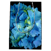 Blauwe Hortensia Medium Cadeauzakje (Achterkant)