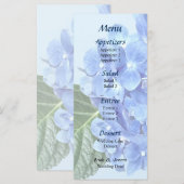 Blauwe Hortensia Menu (Voorkant / Achterkant)