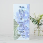 Blauwe Hortensia Menu (Staand voorkant)