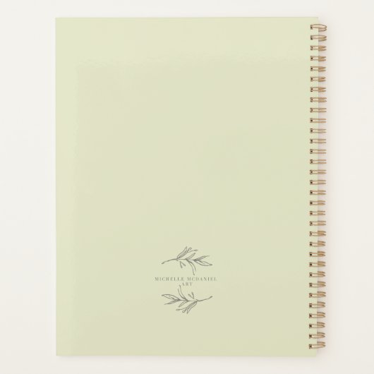 Blauwe hortensia met Initiaal Planner (Achterkant)