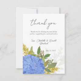 Blauwe Hortensia Moderne Artistieke Bloemen Bedankkaart