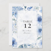 Blauwe hortensia Moderne lente zomer bloemenbruilo Kaart (Achterkant)