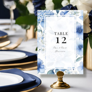 Blauwe hortensia Moderne lente zomer bloemenbruilo Kaart