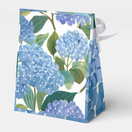 Blauwe hortensia | Mooie bloem Bedankdoosjes (Achterkant)