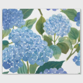 Blauwe hortensia | Mooie bloemen Struik Cadeaupapier (Vlak)