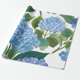 Blauwe hortensia | Mooie bloemen Struik Cadeaupapier