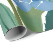 Blauwe hortensia | Mooie bloemen Struik Cadeaupapier (Rol Hoek)