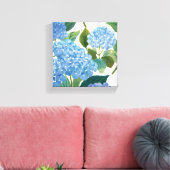 Blauwe hortensia | Mooie bloemen Struik Canvas Afdruk (Insitu (Woonkamer))