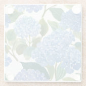 Blauwe hortensia | Mooie bloemen Struik Glazen Onderzetter (Achterkant)