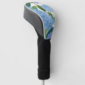 Blauwe hortensia | Mooie bloemen Struik Golfheadcover (Schuin)