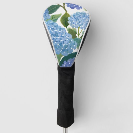Blauwe hortensia | Mooie bloemen Struik Golfheadcover (Voorkant)