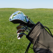 Blauwe hortensia | Mooie bloemen Struik Golfheadcover (Insitu)