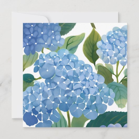 Blauwe hortensia | Mooie bloemen Struik Kaart (Voorkant)