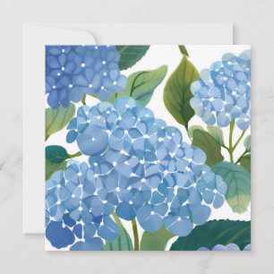 Blauwe hortensia Mooie bloemen Struik Kaart